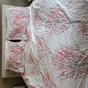 West Elm Floral Branch Print Duvet Cover